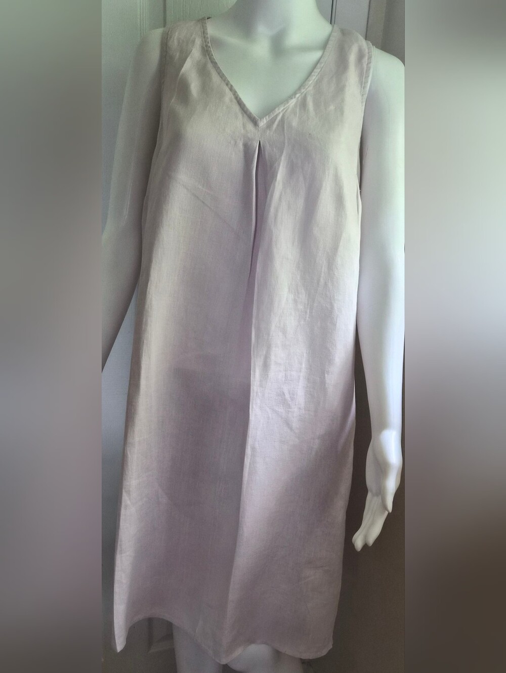 J.Jill Light Lavender Purple Linen Relaxed Dress Tunic Pockets